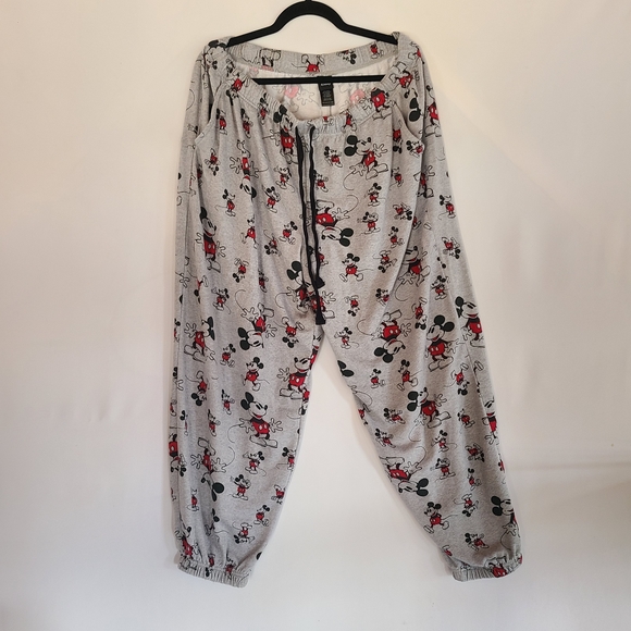 Disney Mickey Mouse Womens Lounge Pajamas - Gray and Red Size Xl - Picture 3 of 12